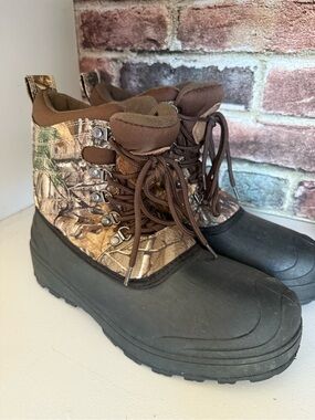 3M Thinsulate Insulated Waterproof Boots - Black and Brown Camo